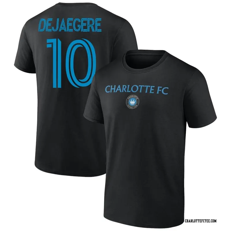 Men's Charlotte FC ＃10 Brecht Dejaegere Black Name & Number Ultimate Highlight T-Shirt
